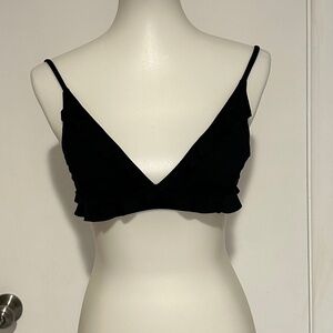 BECCA Bikini‎ Top Black - Size S.